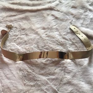 Gold metallic waist belt
